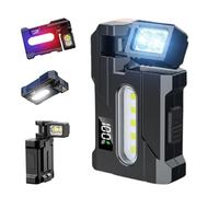 Générique Mini Poche Lampe à Poche 1200 lumens, 2026 Nouvelle Super Lumineuse Lampe à Poches Rechargeable 3 Modes, Double lumière de Poches Portable, Torches tournantes pour Les urgences extérieures