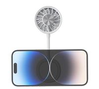 Générique Mini Portable Fan - 7.3x3.5x20.7cm 360 Adjustable Magnetic Rechargeable Clip On | Small Personal Electric Hand Fan For Summer Outdoor Camping Stroller Cruise Beach Home Office Desk Phone