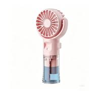 Générique Mini Portable Fan, Portable Misting Fan, with 4 Speed Settings and Water Mist Rechargeable, Quiet, for Study, Work, Travel, Camping, Summer Gift