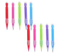 Générique Mini Porte- 0,7 Mm Lot de 10 avec Gomme Intégrée, Plastique Coloré, Compact, Adapté aux Étudiants pour École et Bureau