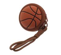 Générique Mini Porte-Monnaie en Silicone Forme Ballon de Basket, Porte-clés Sport Compact, Paquet Zippé pour Pièces et Accessoires, Accessoire Garçon Fille pour École et Voyages, Présent