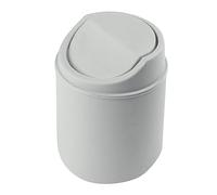 Générique Mini Poubelle de Table 5L, Mini Poubelle de Bureau avec Couvercle, Belle Corbeille à Papier, Plastique Poubelles de Maquillage Pour La Maison, Le Bureau, Table De Toilette,Salle Bain (Gris)