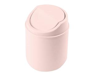 Générique Mini Poubelle Peut 6,3 X 4,92 Pouces De DéChets Avec Couvercle Coubelle à DéChets Minuscules BoîTes De Poubelle àé, Petit Panier En Papier Pour Table Vanité, Table Basse (Rose)