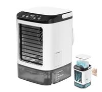 Générique Mini Refroidisseur d’Air Portable, Climatiseur Personnel avec Brumisateur et 3 Vitesses, Ventilateur de Bureau Silencieux pour Chambre, Bureau, Maison, Camping et Voyage