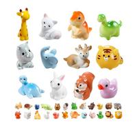 Générique Mini Resin Animals Figurines - 2.5x1.5cm 40-Piece Miniature Animal Statues Mini Landscape Figurines for Fairy Garden, Doll House, Tabletop Indoor Outdoor Decorations