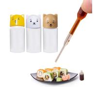 Générique Mini Sauce Bottles - 25ml Portable Squeeze Containers | Leak-Proof Salad Dressing Dispensers For Lunch Boxes, Food-Safe Condiment Travel Bottles For BBQ Picnics & Work Lunches, 2-Pack