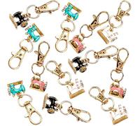 Générique Mini Sewing Machine Keychains A Stitch of Memory Meaning Retro Tiny Alloy Enamel Sewing Charms with Lobster Clasp (C)