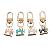 Générique Mini Sewing Machine Keychains A Stitch of Memory Meaning Retro Tiny Alloy Enamel Sewing Charms with Lobster Clasp (B)