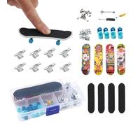 Générique Mini Skateboard Toy - 12.5cm Finger Skateboard Set | Alloy ABS Durable Trick Board Portable Desktop Play Kit | Smooth Rolling Wheels Accessories Included | Kids Teen Fun Hobby Gift
