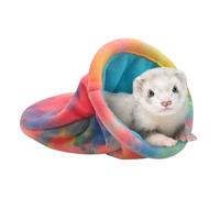 Générique Mini Soft and Warm Hamster House | Colorful Tie Dye Thickened Warm Cotton Nest | Fleece Hamster Sleeping Bag Winter Nest Small Pet Bed for Bunny, Squirrel, Hedgehog, Gerbil