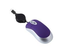 Générique Mini Souris Filaire Portable, 1000 DPI Souris Optique compacte de Voyage Souris USB Filaire pour Ordinateur Portable/Ordinateur/PC (Pourpre)
