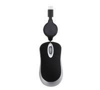 Générique Mini Souris Optique rétractable pour PC, Type-c Souris Filaire 1000DPI Souris Optique de Voyage pour Rice Cooker pour PC Ordinateur de Bureau Notebook (Noir)