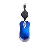 Générique Mini Souris Optique rétractable pour PC, Type-c Souris Filaire 1000DPI Souris Optique de Voyage pour Rice Cooker pour PC Ordinateur de Bureau Notebook (Bleu)