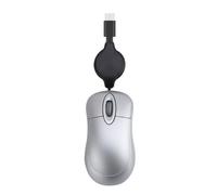 Générique Mini Souris Optique rétractable pour PC, Type-c Souris Filaire 1000DPI Souris Optique de Voyage pour Rice Cooker pour PC Ordinateur de Bureau Notebook (Argent)