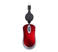 Générique Mini Souris Optique rétractable pour PC, Type-c Souris Filaire 1000DPI Souris Optique de Voyage pour Rice Cooker pour PC Ordinateur de Bureau Notebook (Rouge)