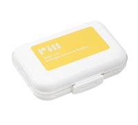 Générique Mini Square Pill Case, Daily Pill Organizer, 4.33x2.95x1.18 inches Segmented Compartments Pocket, Portable Travel Medicine Box, Weekly Medication Storage for Outdoor, and Tablets Use