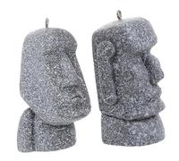 Générique Mini Statues Moaï Île de Pâques Lot de 2 Porte-Clés Décoration pour Maison Bureau Paquet à Dos Accessoires Robustes Idée Présent pour Collègues et Proches
