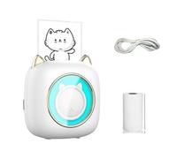 Générique Mini Sticker Printer, Inkless Instant Wireless Label Maker, USB Rechargeable Photo Printer, Portable Sticky Note Machine, Small Label Printing, Perfect for Office, School & Home