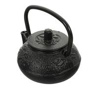 Générique Mini Théière en Fonte Noire Décorative Ornement Unique en Fer Compact Design Rétro et Finition Délicate Infuseur pour Maison ou Hôtel