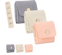 Générique Mini Travel Jewelry Bag, Foldable Multifunctional Travel Jewelrys Pouch With Buckle, Travels Jewelrys Organizer Case, Small Jewelry Box for Earrings, Rings, Necklaces (3 pcs)