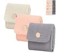 Générique Mini Travel Jewelry Bag, Jewellery Travel Pouch, Mini Travel Jewelry Bag - Portable Foldable Jewelry Organizer Case with Buckle (Mix*3)