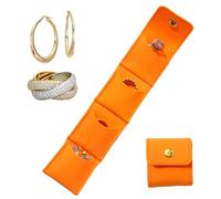 Générique Mini Trousse à Bijoux de Voyage | Pochette de Stockage Roulante avec Boucle,Organisateur de Bijoux de Voyage Pliable | Pour Femmes et Filles, Bagues, Colliers, Boucles d'Oreilles, Bracelets