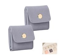 Générique Mini Trousse à Bijoux De Voyage, Portable Et Pliable, Avec Boucle Pour Boucles D'Oreilles, Bagues, Colliers (2 * Gray)