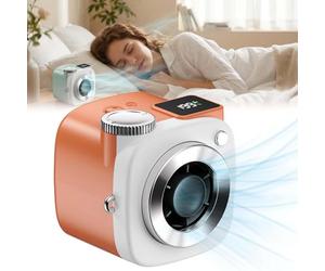 Générique Mini ventilateur portable en forme d’appareil photo avec cordon, petits ventilateurs personnels silencieux de 199 vitesses, ventilateur léger PersonalFan pour l’extérieur (Orange)