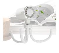 Générique Mini-Ventilator - tragbarer Ventilator 5,8 x 5,1 x 17,4 cm 4 | Mini-LED-, 360°, 199 Geschwindigkeiten, wiederaufladbar, Typ C, verstellbarer Clip, Büro, Camping, Reisen, Sommer