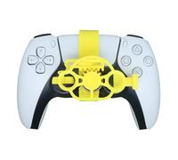 Générique Mini volant imprimé en 3D pour PS5 et PS5 slim Contrôleur de jeu auxiliaire Accessoires de remplacement (Jaune)