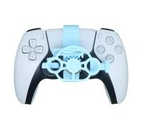 Générique Mini volant imprimé en 3D pour PS5 et PS5 slim Contrôleur de jeu auxiliaire Accessoires de remplacement (Bleu)