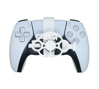 Générique Mini volant imprimé en 3D pour PS5 et PS5 slim Contrôleur de jeu auxiliaire Accessoires de remplacement (Blanc)