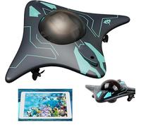 Générique Mini WiFi RC Manta Ray Drone sous-Marin, 6 canaux Bateau de caméra à télécommande avec Transmission vidéo en Temps réel, Photo et vidéo Jouet d'eau de Piscine pour Enfants