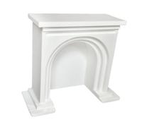 Générique Miniature Cheminée Réaliste Accessoire Mobilier Maquette Simulation en PP Adaptée pour Les Enfants Décoration de Maison de Poupée Diorama et Aménageme, Blanc
