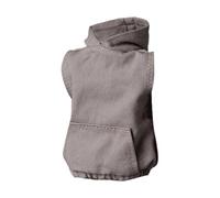 Générique Miniature Hoodie Action /12 Accessoires Poupée Costume Miniature Assemblage Tissu Adapté Décoration Cadeau, Gris