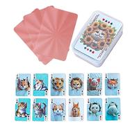 Générique Miniature Playing Cards - 59g Tabletop Game - Portable Family Night Game | for Teens Adults Magicians Players Collectors Travelers Family Gatherings Themed Events Travel Camping Bars