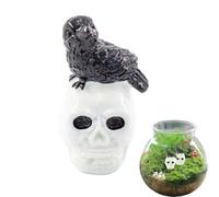 Générique Miniature Pumpkin Figurines, Tiny Halloween Resin Skull Figurines | Halloween For Bedroom, Living Room, Nursery, Apartment, Dorm, Tabletop, Desktop, Fall, Harvest, Shelf, Mantel, Autumn