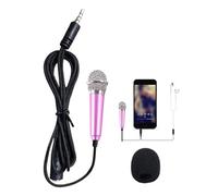 Générique Miniature Vlogging Microphone - 5.8cm Portable | Aluminum Alloy Voice Recording Tool for Singing and Video, Omnidirectional Cell Phone Microphone for Home Studio and Social Media 1-Pack