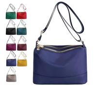 Générique Minimalist Large-Capacity Nylon Shoulder And Crossbody Bag, Women Lightweight Multi-Pocket Casual Bag for Travel (Blue)