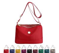 Générique Minimalist Large-Capacity Nylon Shoulder And Crossbody Bag, Women's Casual Crossbody Bag, Large Capacity Stylish Packs (Wine Red)