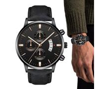 Générique Minimalist Men's Watch, Casual Sport Wrist Watch, 9.25 inches Waterproof Timepiece with Adjustable Leather Band, Classic Everyday Wristwatch for Work, Travel, Dating and Business Use