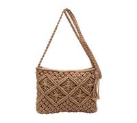 Générique Minimalist Tassel Women's Clutch, Minimalist Tassel Women's Clutch, Handwoven cotton rope Shoulder Bag, Stylish Summer Woven Bag (Khaki,One Size)