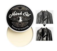 Générique Mink Oil Leather Conditioner, Leather Care Paste, Softens & Restores Boots, Shoes, Clothing, Furniture (100g), Waterproof Protection for Boots, Jackets