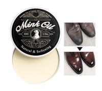 Générique Mink Oil Leather Conditioner, Natural Softening Balm, Moisturizes Protects Preserves, Restorative Car Ideal for Boots, Shoes, Jackets and Furniture, 100g
