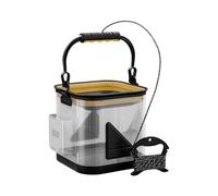 Générique Minnow Bucket, Clear Live Bait Fishing Bag, 9.45x8.66x8.66 inches Foldable Eva Portable Storage, Outdoor Fishing Gear for Camping, Anglers, Lakes, Rivers, Saltwater