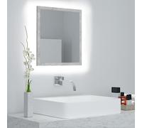 Générique Miroir à LED de Salle de Bain Gris béton 40x8,5x37 cm Acrylique,Meubles,Armoires & Meubles de Rangement,Meubles-lavabos,Meubles-lavabos de Salle de Bains,Gris,3.79 KG,804912