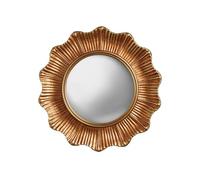 Générique Miroir Convexe Décoratif, Vagues, Miroir de sorcière, Belle Patine Doré, 17 cm de Diamètre, avec Système d'Accroche