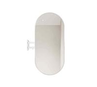 Générique Miroir d'angle Ovale de Salle de Bain, Miroir de courtoisie Suspendu, Peut être tourné et plié, adapté au Maquillage Quotidien, aux Soins de la Peau et au Rasage(White,60x100cm)