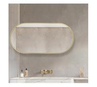 Générique Miroir d'angle Rotatif Ovale, Miroir de vanité de Salle de Bain Mural, Support Rotatif à 360 °, adapté aux hôtels et Appartements(Gold,40x70cm)