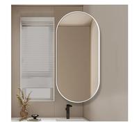 Générique Miroir d'angle Rotatif Ovale, Miroir de vanité de Salle de Bain Mural, Support Rotatif à 360 °, adapté aux hôtels et Appartements(White,60x80cm)